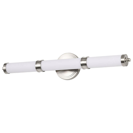 Kagen Medium Vanity - LED - Brushed Nickel Finish - White Acrylic Lens - Satco 62-1535
