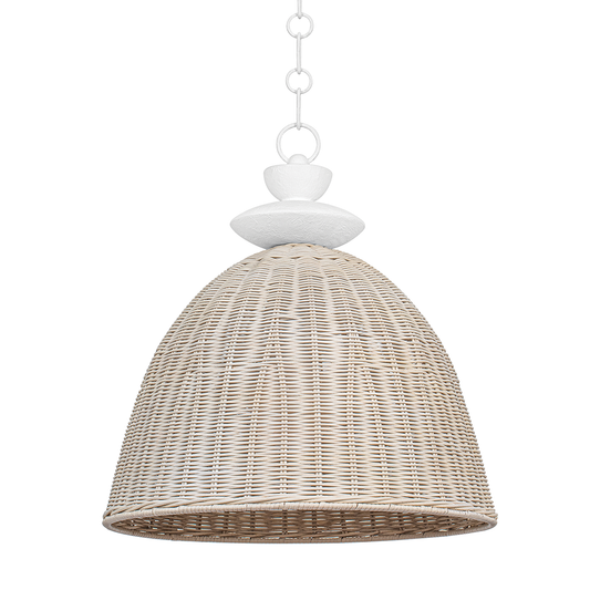 Kahn Pendant - 1-Light - Gesso White - Troy Lighting F5522-GSW