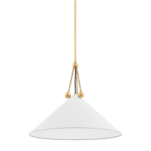 Kalea Large Pendant - 1-Light - Aged Brass/Soft White - Mitzi H784701L-AGB/SWH