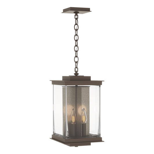 Kingston Outdoor Large Lantern - Coastal Bronze - Translucent Soft Gold Accent by Hubbardton Forge