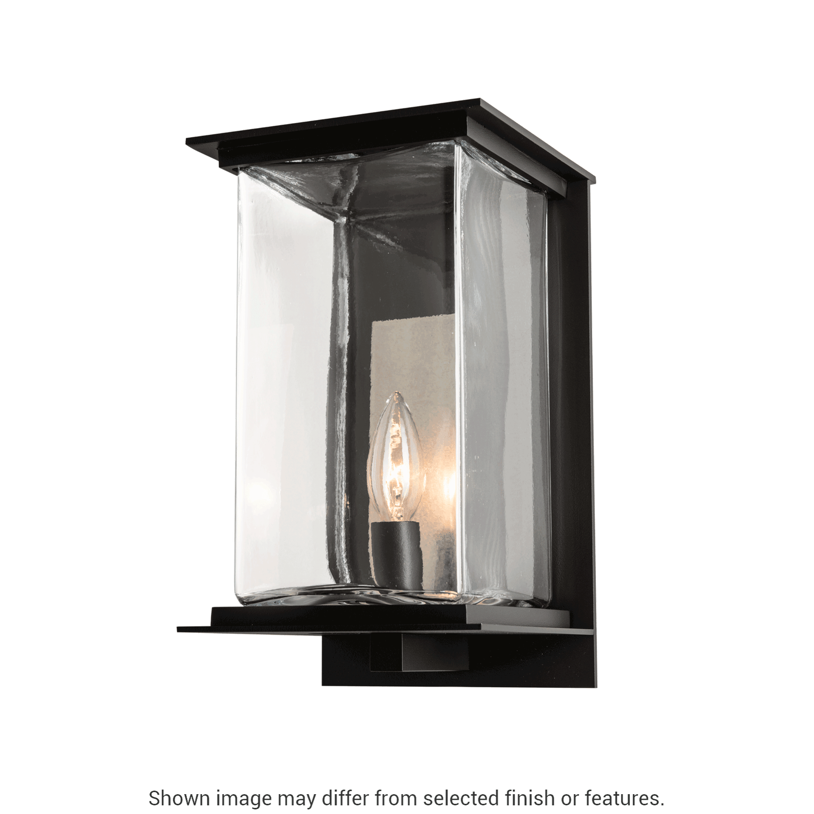 Kingston Outdoor Medium Sconce - Oil Rubbed Bronze - Translucent Vintage Platinum Accent by Hubbardton Forge
