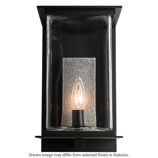 Kingston Outdoor Medium Sconce - Oil Rubbed Bronze - Translucent Vintage Platinum Accent by Hubbardton Forge