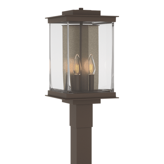 Kingston Outdoor Post Light - Coastal Bronze - Translucent Soft Gold Accent by Hubbardton Forge