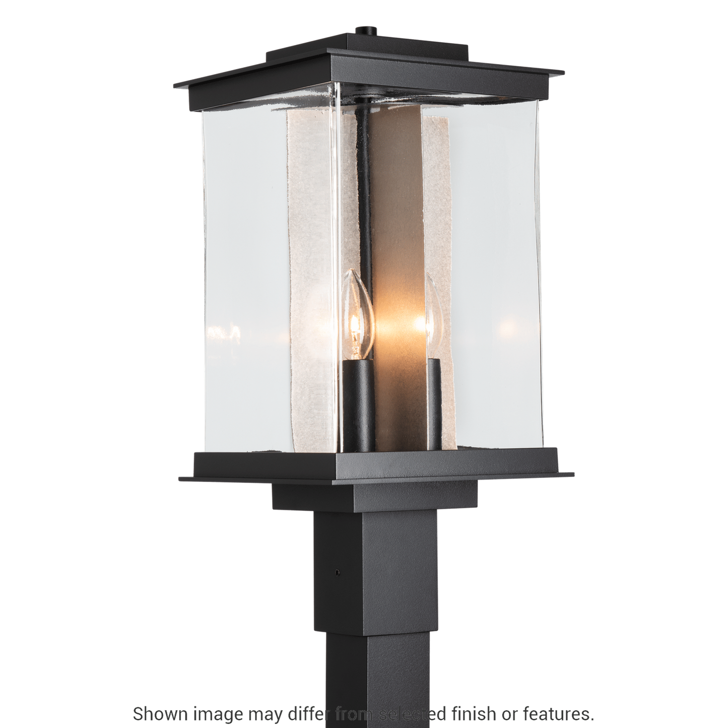 Kingston Outdoor Post Light - White - Translucent Vintage Platinum Accent by Hubbardton Forge