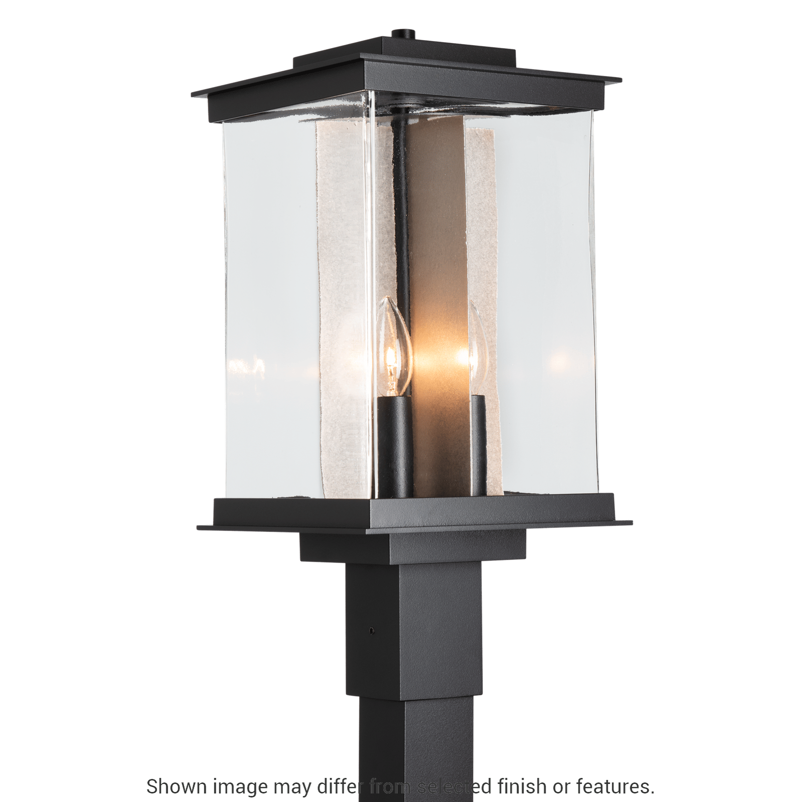 Kingston Outdoor Post Light - White - Translucent Vintage Platinum Accent by Hubbardton Forge