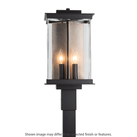 Kingston Outdoor Post Light - White - Translucent Vintage Platinum Accent by Hubbardton Forge