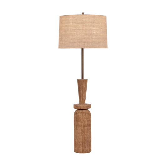 Kinloch Floor Lamp - Bronze Leaf/Ceramic Ash Brown by Hudson Valley Lighting