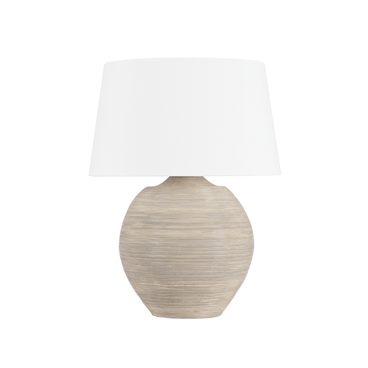 Kitchawan Table Lamp - Aged Brass/Ceramic Artisan Cream by Hudson Valley Lighting