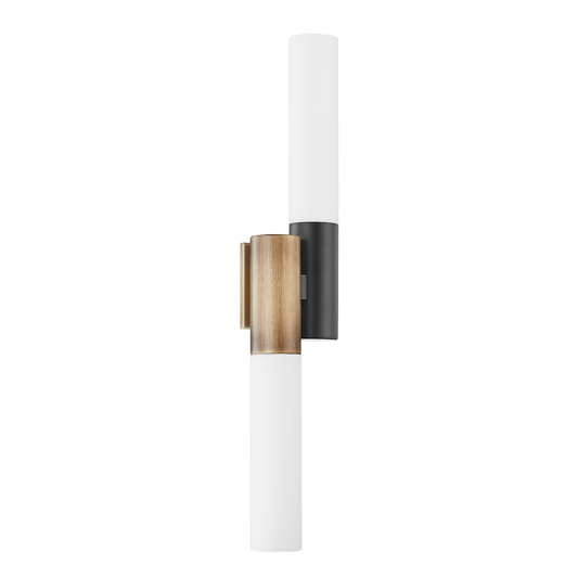 Koa Wall Sconce - 2-Light - Patina Brass/Soft Black - Troy Lighting B8625-PBR/SBK