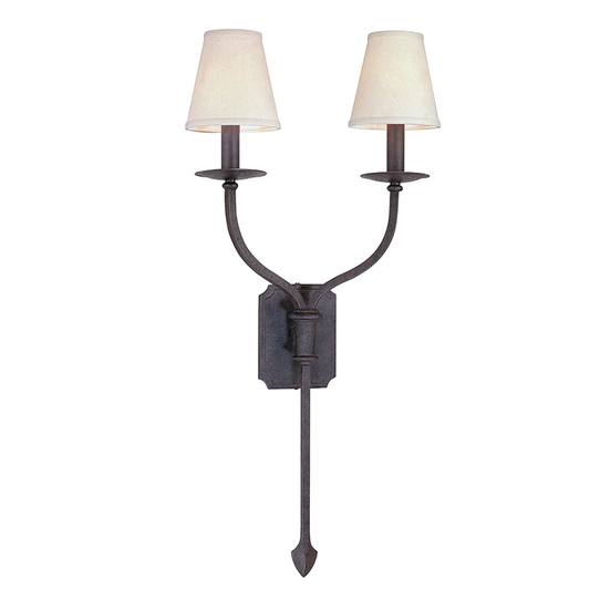 La Brea Wall Sconce - 2-Light - Textured Iron - Troy Lighting B2482-TRN