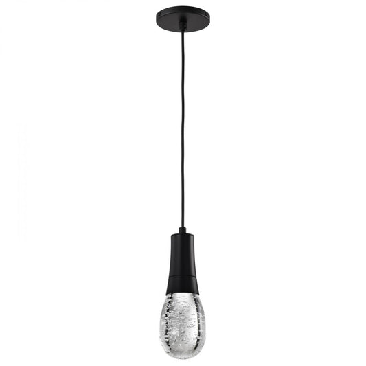 Lacey - 4 Inch LED Pendant - RGB/TW - Starfish Enabled - Matte Black with K9 Bubble Crystal - Satco 62-6002