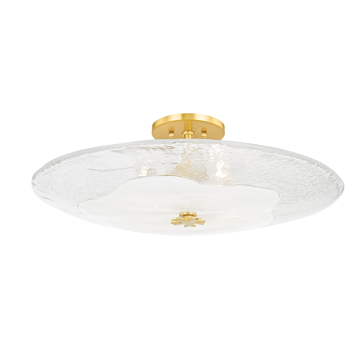 Lago Semi Flush - 4-Light - Aged Brass by Hudson Valley Lighting
