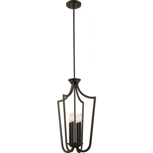 Laguna - 4 Light Cage Pendant - Forest Bronze Finish - Satco 60-5976