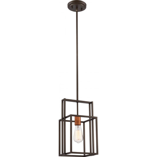 Lake - 1 Light Mini Pendant - Bronze Finish with Copper Accents - Satco 60-5855