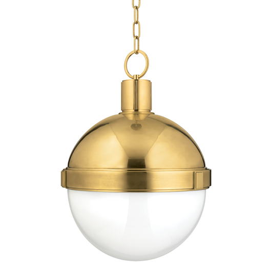 Lambert Large Pendant - Aged Brass by Hudson Valley Lighting
