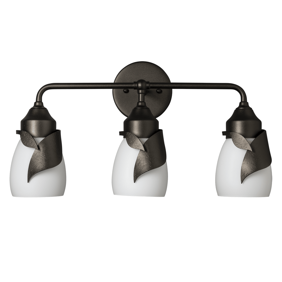 Lapas 3-Light Bath Sconce - Oil Rubbed Bronze - Opal Glass by Hubbardton Forge