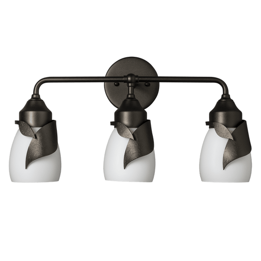 Lapas 3-Light Bath Sconce - Oil Rubbed Bronze - Opal Glass by Hubbardton Forge