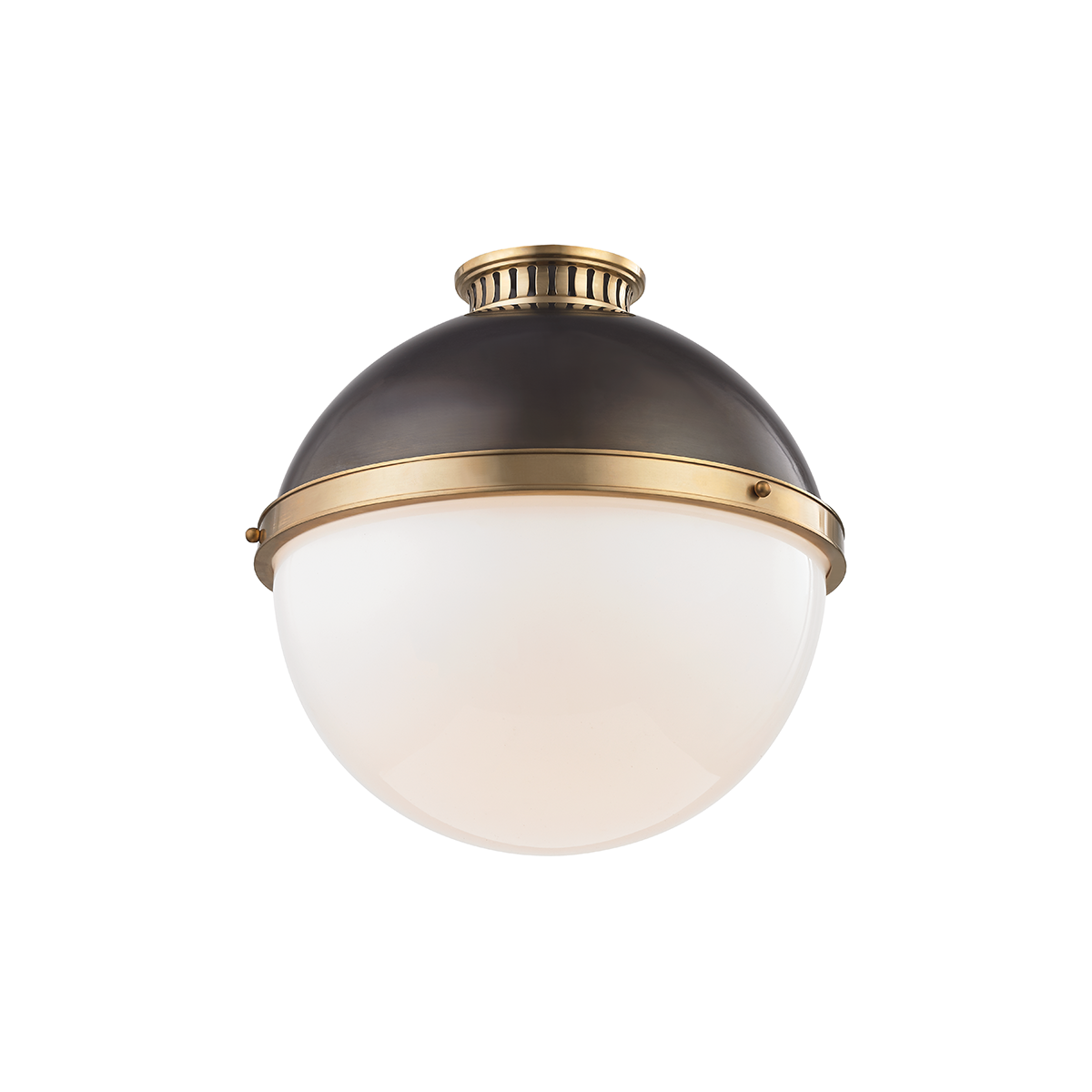 Latham Large Flush Mount - Aged/Antique Distressed Bronze by Hudson Valley Lighting