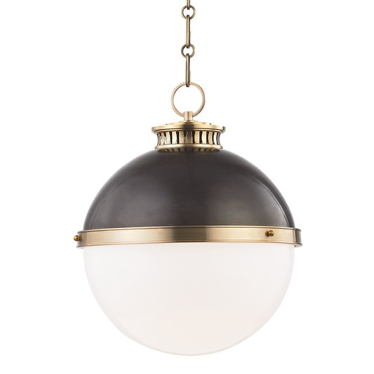 Latham Large Pendant - Aged/Antique Distressed Bronze by Hudson Valley Lighting