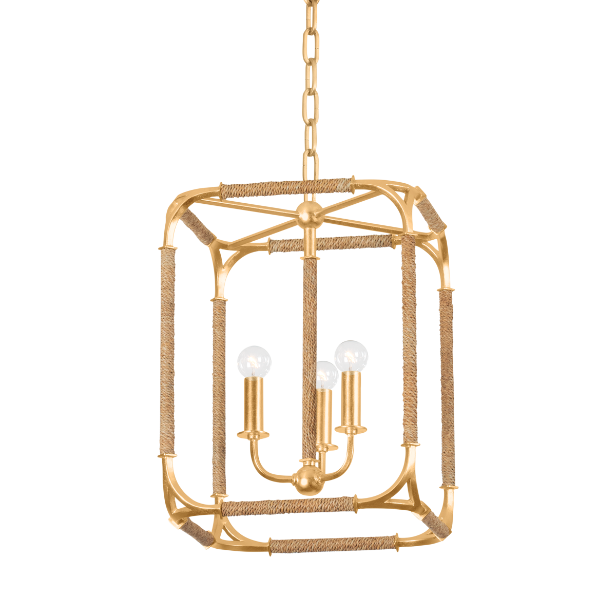 Laurenceston Lantern - 3-Light - Gold Leaf by Hudson Valley Lighting