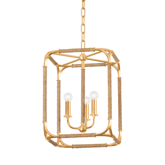 Laurenceston Lantern - 3-Light - Gold Leaf by Hudson Valley Lighting