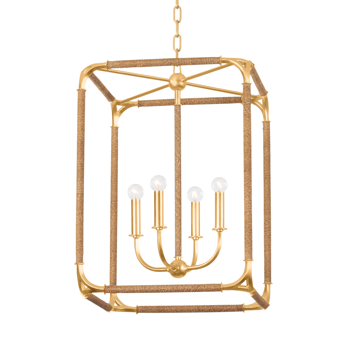 Laurenceston Lantern - 4-Light - Gold Leaf by Hudson Valley Lighting