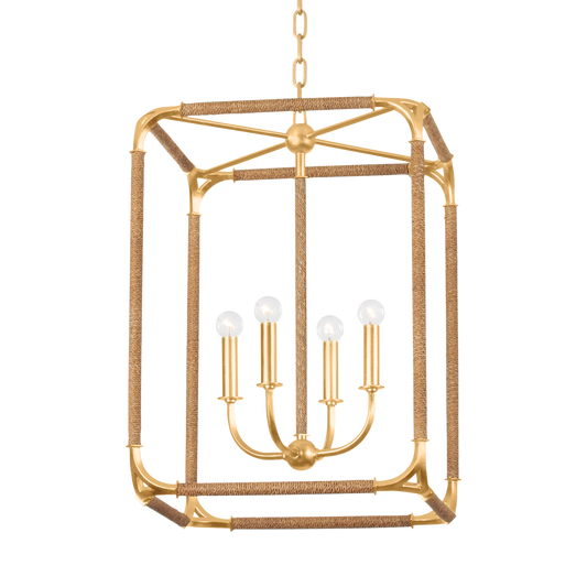 Laurenceston Lantern - 4-Light - Gold Leaf by Hudson Valley Lighting