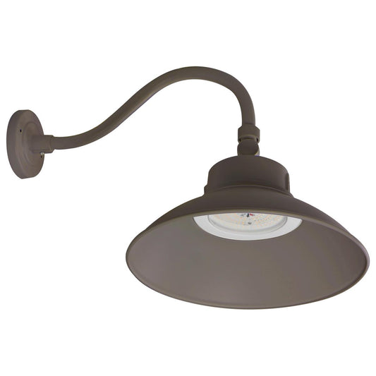 LED Gooseneck - 30W/40W/50W - CCT Selectable 3K/4K/5K - Bronze - 120-277V - With Photocell - Satco 65-662