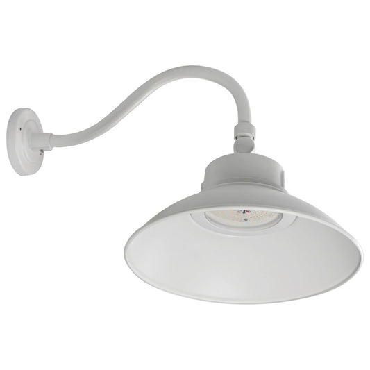 LED Gooseneck - 30W/40W/50W - CCT Selectable 3K/4K/5K - White - 120-277V - With Photocell - Satco 65-660