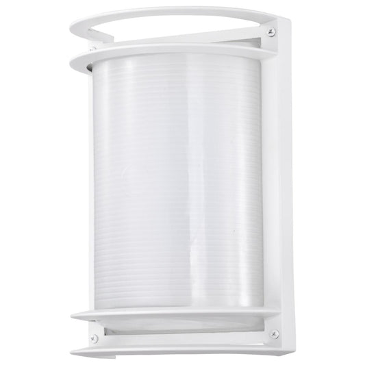LED Rectangular Bulk Head Fixture - White Finish with White Glass - Satco 62-1393