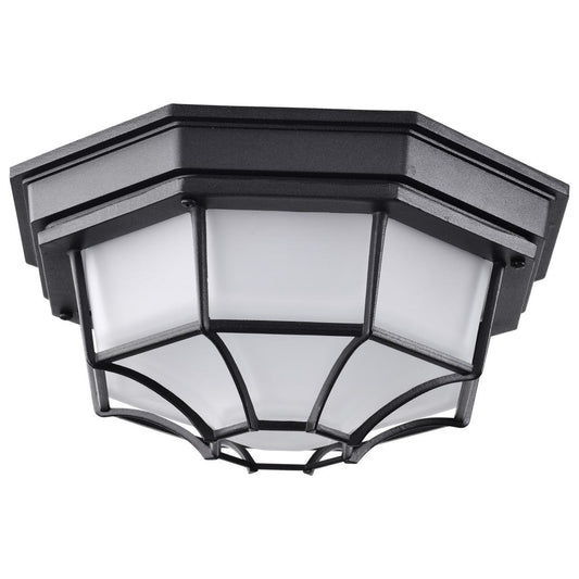LED Spider Cage Fixture - Black Finish with Frosted Glass - Satco 62-1400
