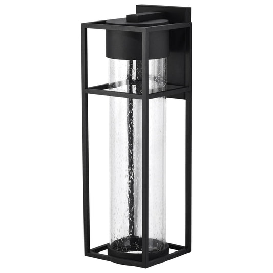 Ledges - 10W LED - Large Wall Lantern - Matte Black with Clear Seeded Glass - Satco 62-1614