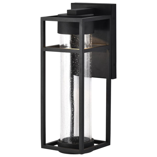 Ledges - 6W LED - Medium Wall Lantern - Matte Black with Clear Seeded Glass - Satco 62-1612