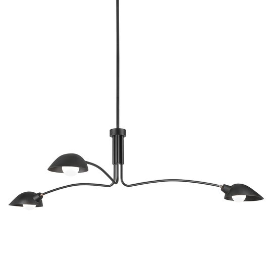 Leo Chandelier - 3-Light - Soft Black - Troy Lighting F7813-SBK