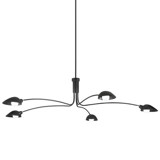 Leo Chandelier - 5-Light - Soft Black - Troy Lighting F7815-SBK