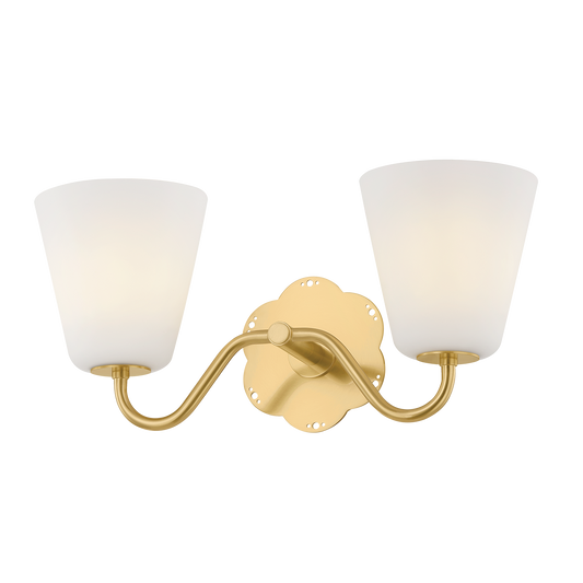 Leonella Vanity Light - 2-Light - Aged Brass - Mitzi H1017302-AGB