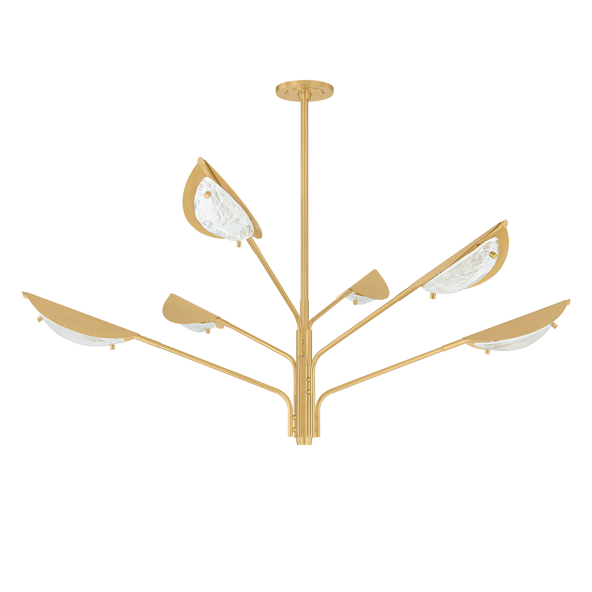 Levin Chandelier - 6-Light - Aged Brass by Hudson Valley Lighting