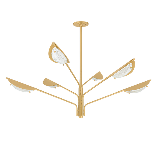 Levin Chandelier - 6-Light - Aged Brass by Hudson Valley Lighting