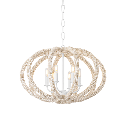 Lewiston Chandelier - 3-Light - White Plaster by Hudson Valley Lighting