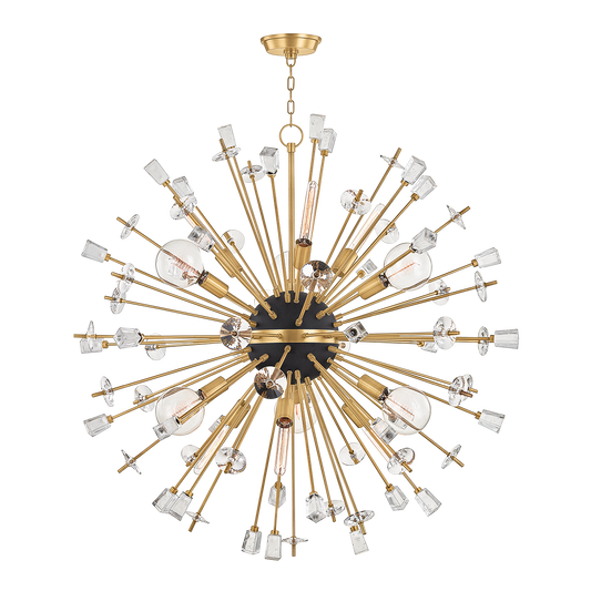 Liberty Chandelier - 12-Light - Aged Brass by Hudson Valley Lighting