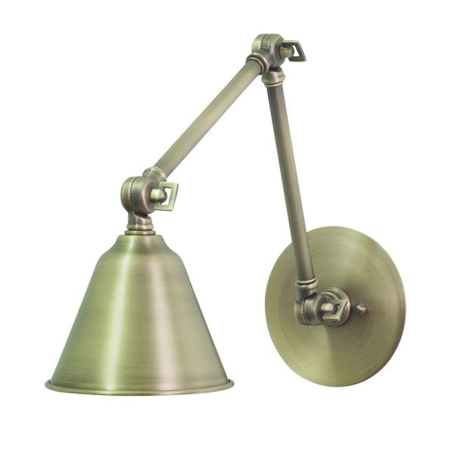 Library Adjustable LED Wall Swing Lamp - LLED30-AB - Antique Brass by House of Troy