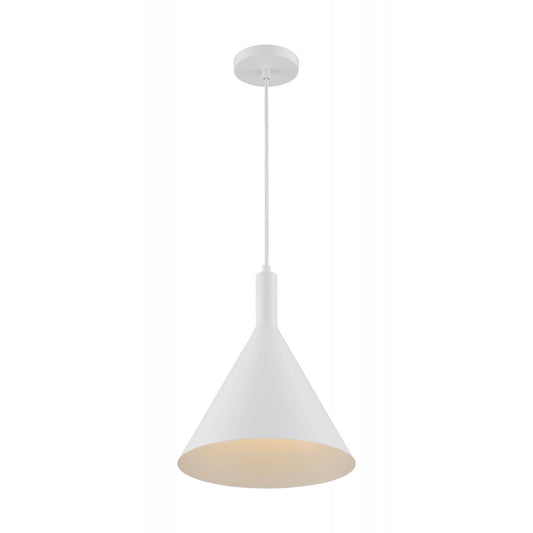 Lightcap - 1 Light Pendant with- Matte White Finish - Satco 60-7138