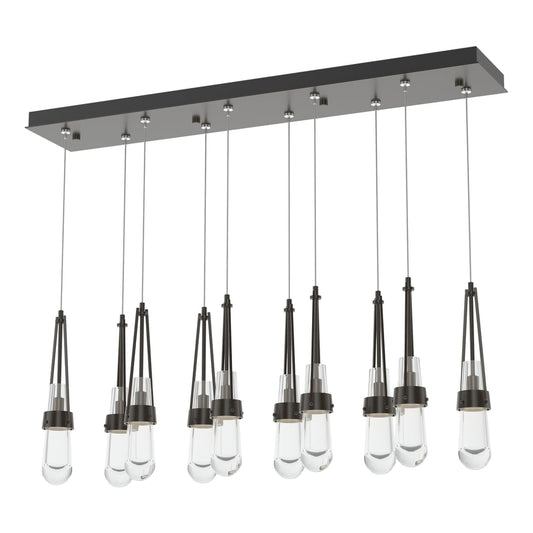 Link 10-Light Clear Glass Pendant - Oil Rubbed Bronze by Hubbardton Forge