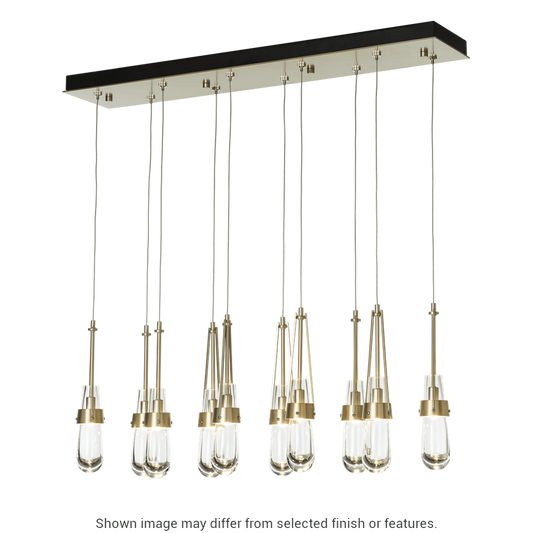 Link 10-Light Clear Glass Pendant - White by Hubbardton Forge
