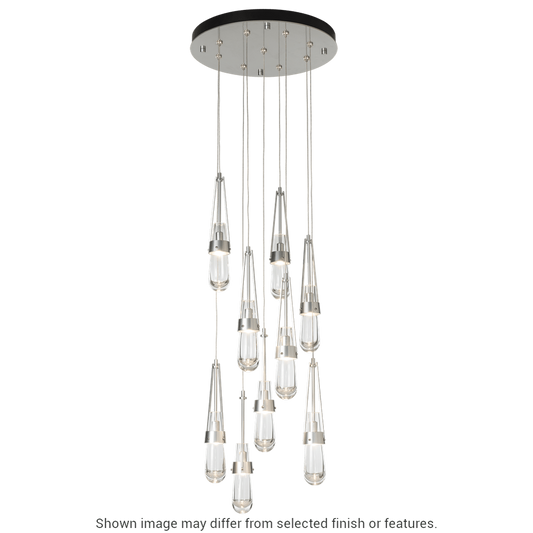 Link 9-Light Clear Glass Pendant - White by Hubbardton Forge