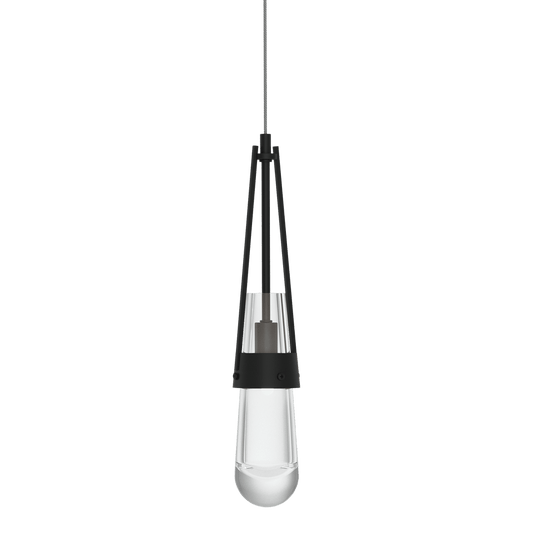 Link Clear Glass Low Voltage Mini Pendant - Black by Hubbardton Forge