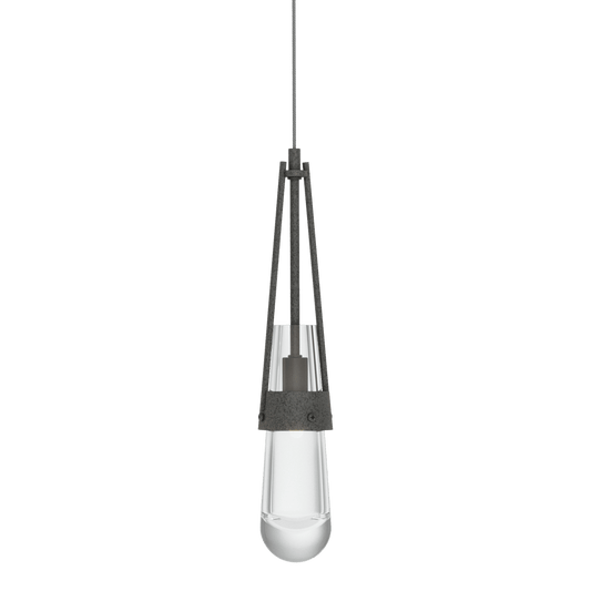 Link Clear Glass Low Voltage Mini Pendant - Natural Iron by Hubbardton Forge