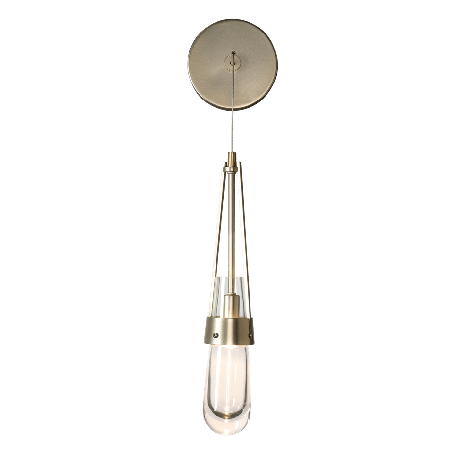 Link Clear Glass Low Voltage Sconce - Modern Brass by Hubbardton Forge