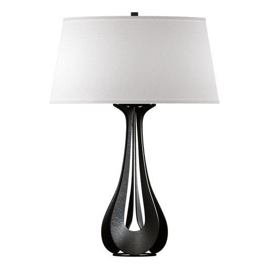 Lino Table Lamp - Black - Flax Shade by Hubbardton Forge
