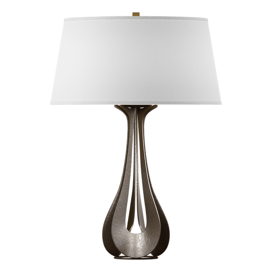 Lino Table Lamp - Bronze - Natural Anna Shade by Hubbardton Forge